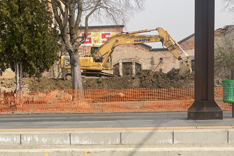 Bulldozers in the former consortium to make way for potential new construction. News